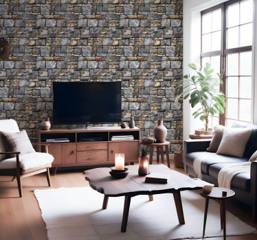 Ruwe textuur behang stenen - TenStickers