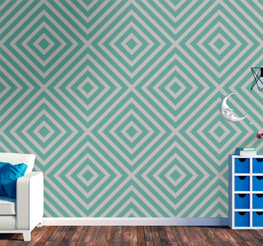 Schitterend diamantpatroon geometrisch behang - TenStickers