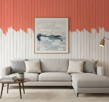Hout behang met patroon van levend koraal - TenStickers