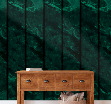 Smaragdgroen marmereffect behang print - TenStickers