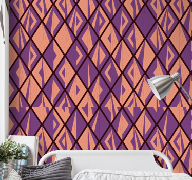 Stijlvolle diamantvormen geometrisch behang - TenStickers