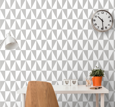 Stijlvolle driehoeken opstelling geometrisch behang - TenStickers