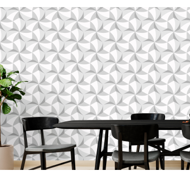 Stijlvolle grijze patroonvormen geometrisch behang - TenStickers