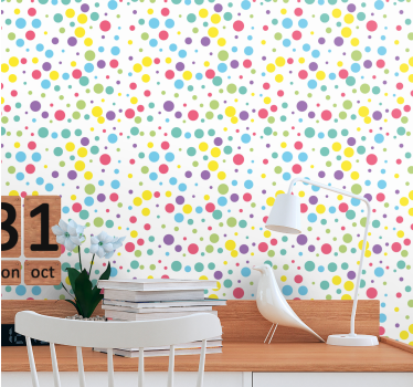Stip-explosie stippen behang - TenStickers