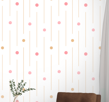 Stippen met strepen behang - TenStickers
