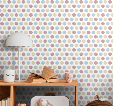 Stippenmotief stippen behang - TenStickers