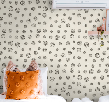 Stippenpatroon thema stippen behang - TenStickers