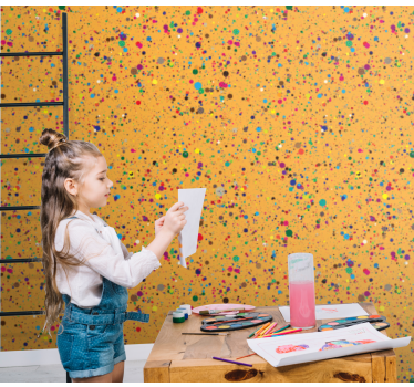 Stippenspatten stippen behang - TenStickers