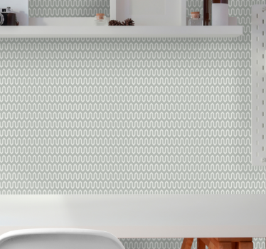 Strak golvend patroon geometrisch behang - TenStickers