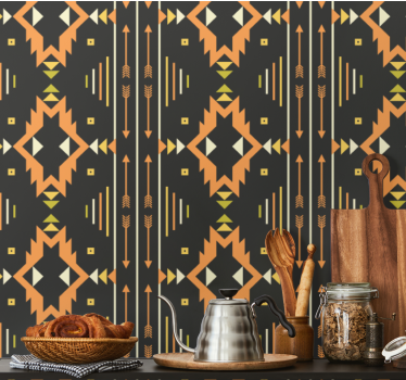 Symmetrisch patroonontwerp geometrisch behang - TenStickers