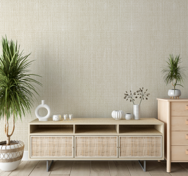Tamil stof beige woonkamer behang - TenStickers