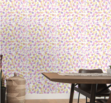Veelkleurige polka stippen behang - TenStickers