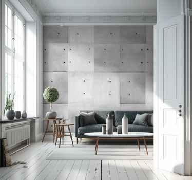 Behangpapier beton wit oud beton - TenStickers
