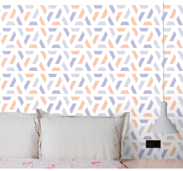 Visgraat array geometrisch behang - TenStickers