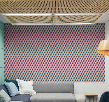 Weergave van geometrische patronen geometrisch behang - TenStickers
