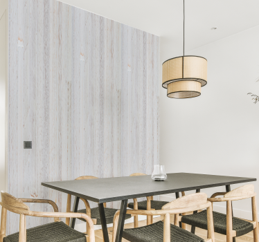 Witgekalkte planken hout behang - TenStickers