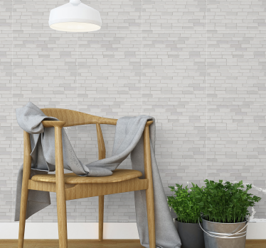 Witte bakstenen structuur behang - TenStickers