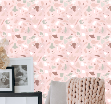 Zachte abstracte vormen behang print - TenStickers