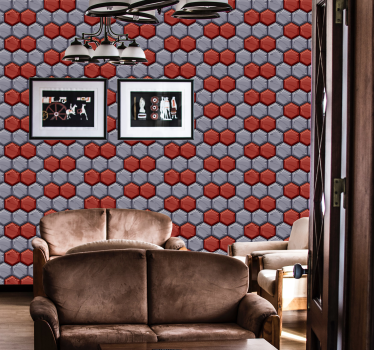 Zeshoekige harmonie geometrisch behang - TenStickers