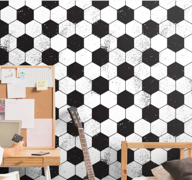 Zeshoekige vormen geometrisch behang - TenStickers