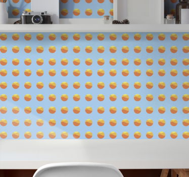 Zonnig cirkelpatroon stippen behang - TenStickers